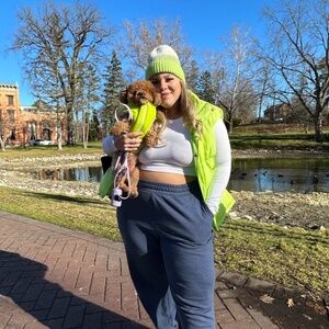 Target neon green vest